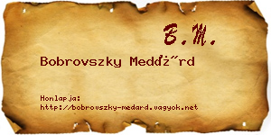 Bobrovszky Medárd névjegykártya